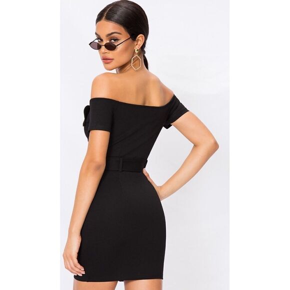 Revolve Superdown Women's Size XS Black Terri Moto Bodycon Mini Dress Rockabilly - Picture 17 of 17